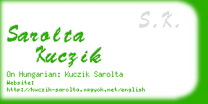 sarolta kuczik business card